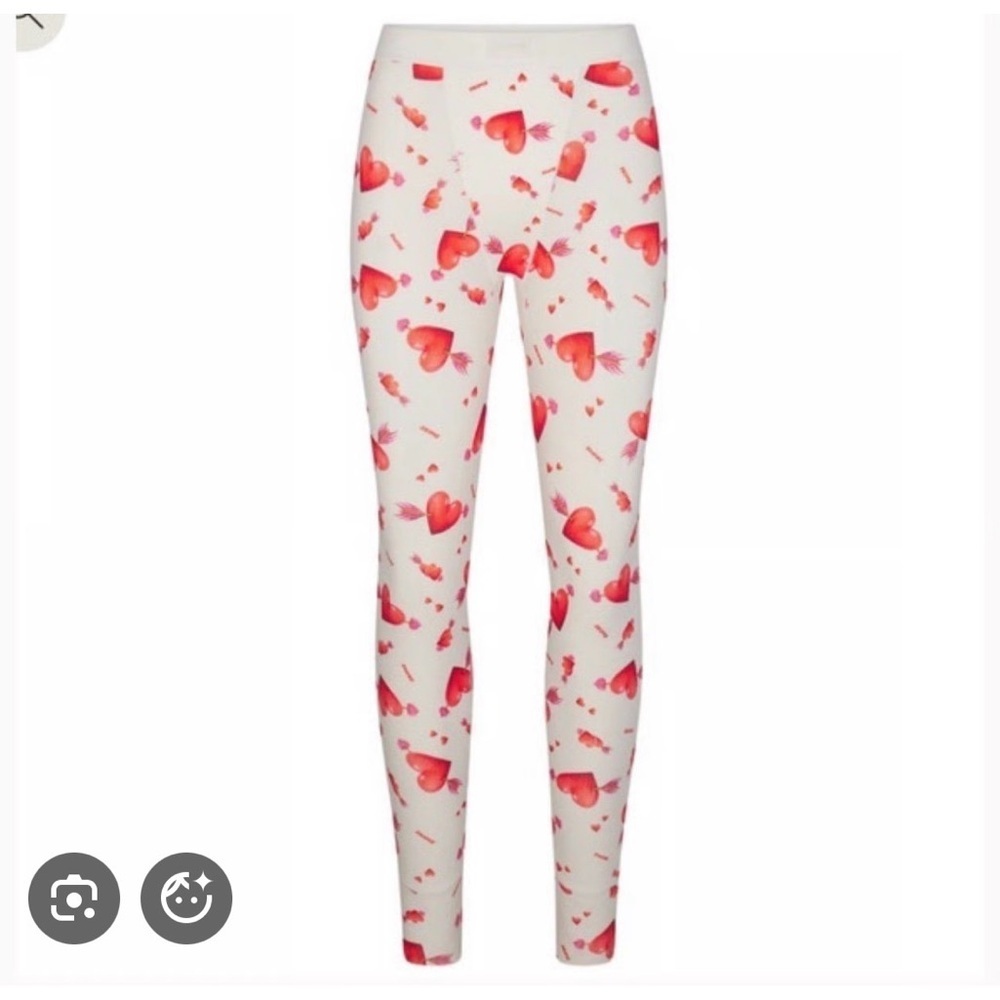 NWT Skims Cotton Rib Boyfriend Legging in Marble Heartbreaker And Arrow in XL